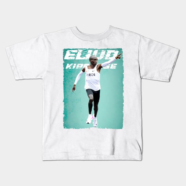 eliud kipchoge king of running 2022 Kids T-Shirt by BreanRothrock